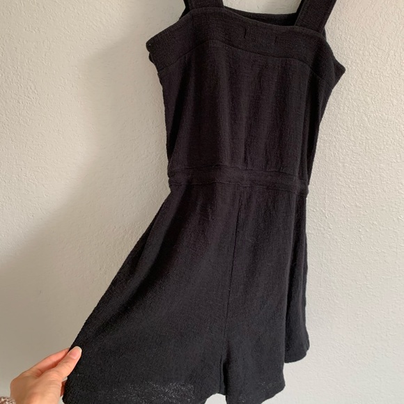 Black MADEWELL mini romper shorts - Picture 2 of 3